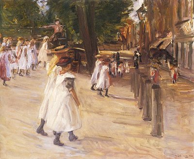 On the Way to School in Edam by Max Liebermann